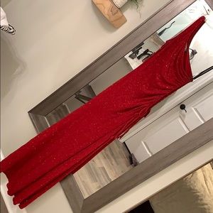 Red Glitter Special Occasion Dress